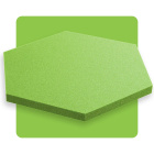 Panou acustic hexagon verde deschis 50x50 cm grosime 3cm hexagon