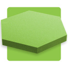 Panou acustic hexagonal verde deschis 50x50 cm grosime 5cm hexagon