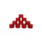 Capac aluminiu cu filet 28/18 mm 50 buc roșu