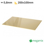 Tabla de alamă 200x100x0,8mm