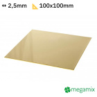 Placă de alamă 100x100x2,5mm
