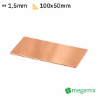 Tabla de cupru 100x50x1,5 mm