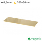 Tigla de alamă 200x50x0,6mm