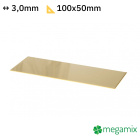 Tăbliță de alamă 100x50x3,0 mm