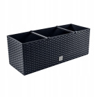 Ghiveci 50x18x19cm antracit 17L pentru balcon grădină