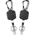 Retractor pentru chei și cartela de identificare – cablu de oțel extensibil 80 cm, 2 bucăți