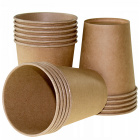 Pahare de hârtie Eco 250ml maro 100 buc 9cm