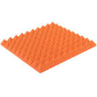 Panou acustic portocaliu PYRAMIDĂ 50x50 cm grosime 5cm