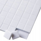 Spumă autoadezivă albă 3D 100 bucăți 15x15mm cub