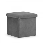 Scaun pliabil cu spațiu de depozitare L 36x38x38cm catifea gri