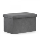 Scaun pliabil cu spațiu de depozitare XL 38x61x38cm catifea gri