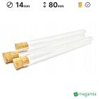 Eprubete de sticlă 80mm diametru 14mm 10buc