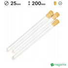 Eprubete de sticlă 200mm diametru 25mm 10buc