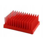 Suport pentru eprubete arici, 96 de locuri 13mm roșu