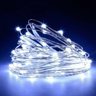 Fir luminos cu 20 de becuri LED pe baterii culoare lumină alb rece