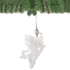 Ornament de Crăciun pentru brad înger alb 10cm