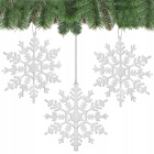 Decoratiune de Crăciun pentru brad fulg de zăpadă 12cm 3buc