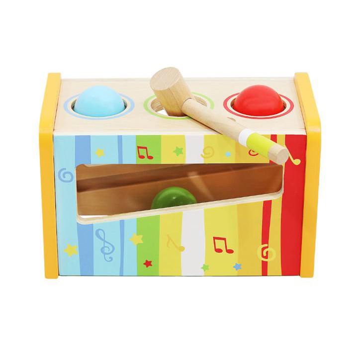 Clopoței din lemn cu ciocan pentru copii megamix.sk