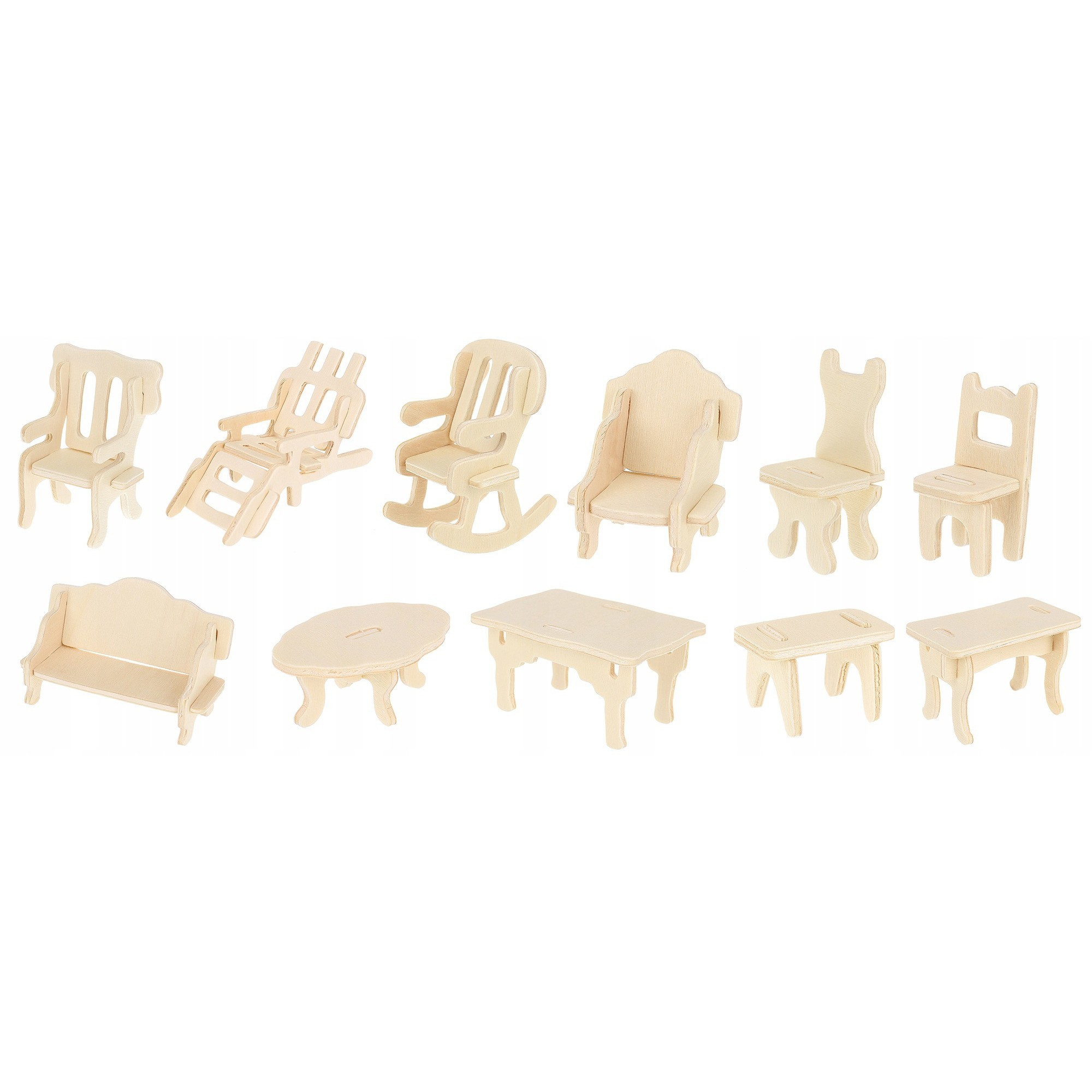 mobilier lemn pentru căsuță DYI Set 34 bucăți fă-o singur megamix.sk