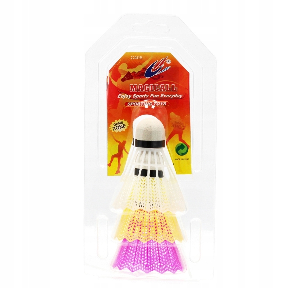 Coșulețe colorate de badminton 3 buc