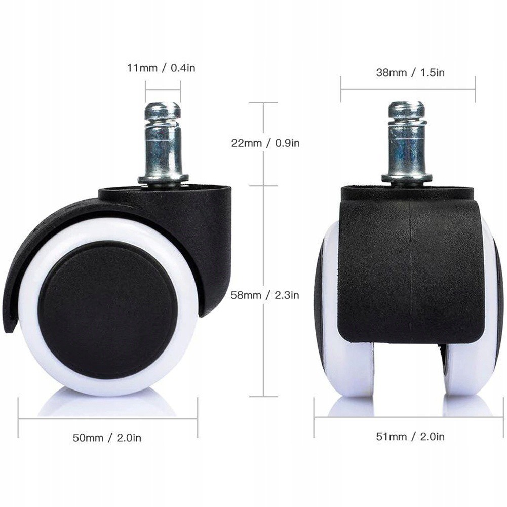 Roți din cauciuc pentru scaun 11mm 5 bucăți cauciuc rezistent megamix.sk