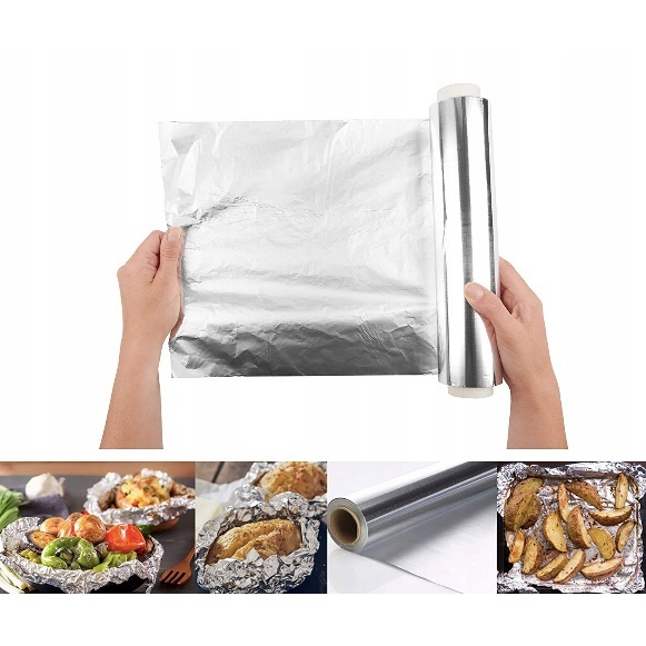 folie de aluminiu groasă 1kg 29cm pentru copt grătar megamix.sk