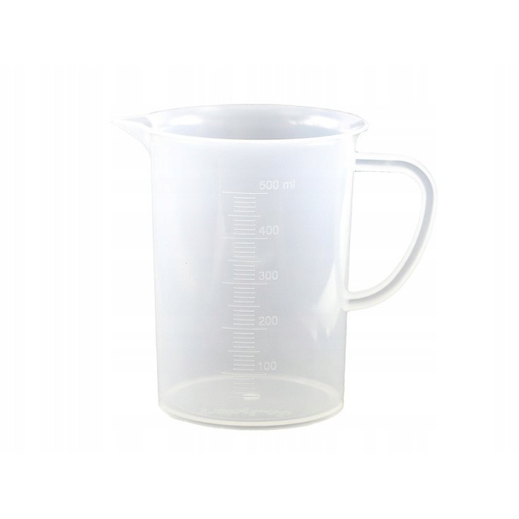 pahar de 500 ml cu mâner scară de relief PP 12 cm megamix.sk