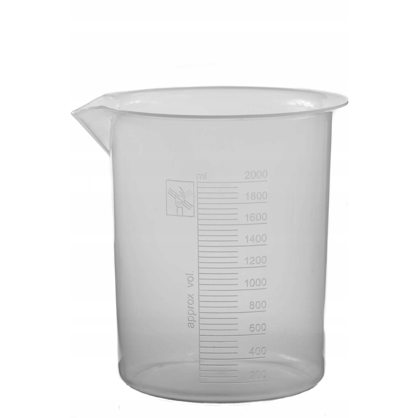 pahar cu scară embosată 2000ml PP 18cm megamix.sk