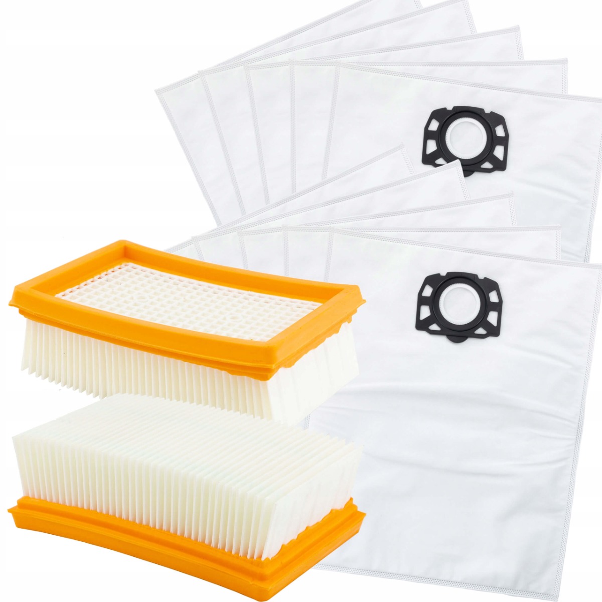 Saci filtranti Kärcher pentru aspirator WD6, WD4, WD5, MV4 10 buc + 1 filtru megamix.sk