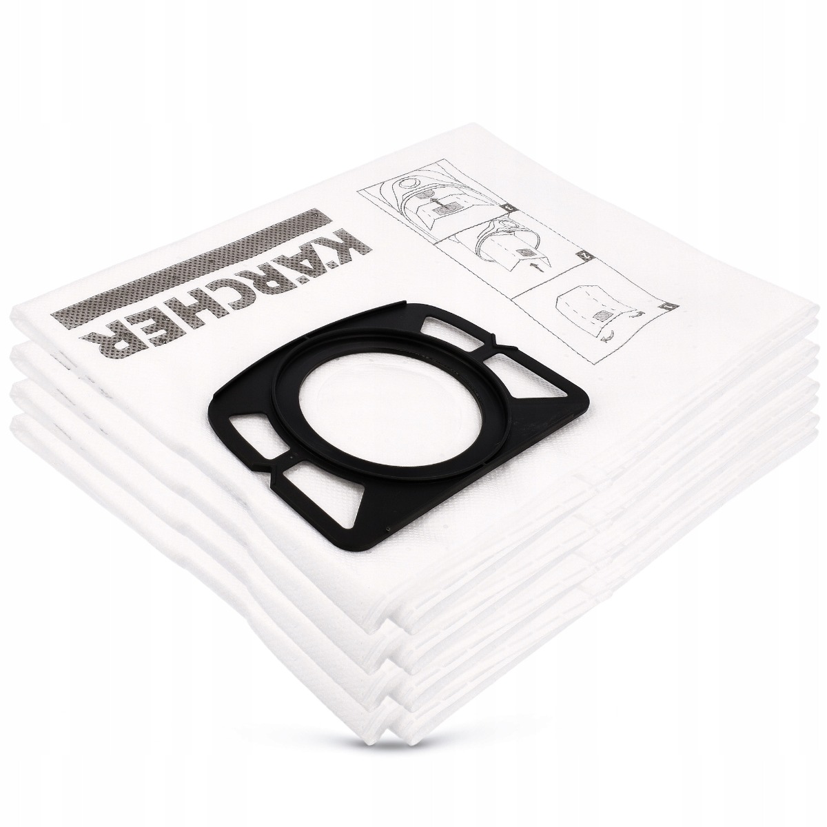 Saci din fibră de lână pentru aspirator Kärcher WD2 / WD3, set de 4 buc megamix.sk