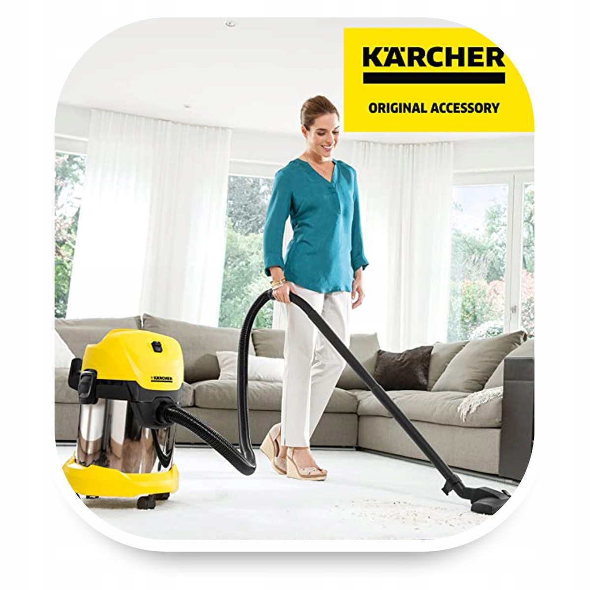 Saci din fibră de lână pentru aspirator Kärcher WD2 / WD3, set de 4 buc megamix.sk