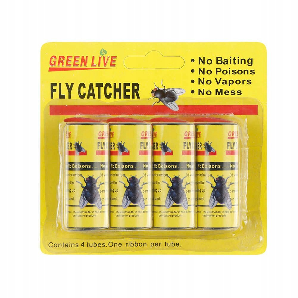 Lipici pentru muște bandă adezivă captor de insecte 4 buc megamix.sk