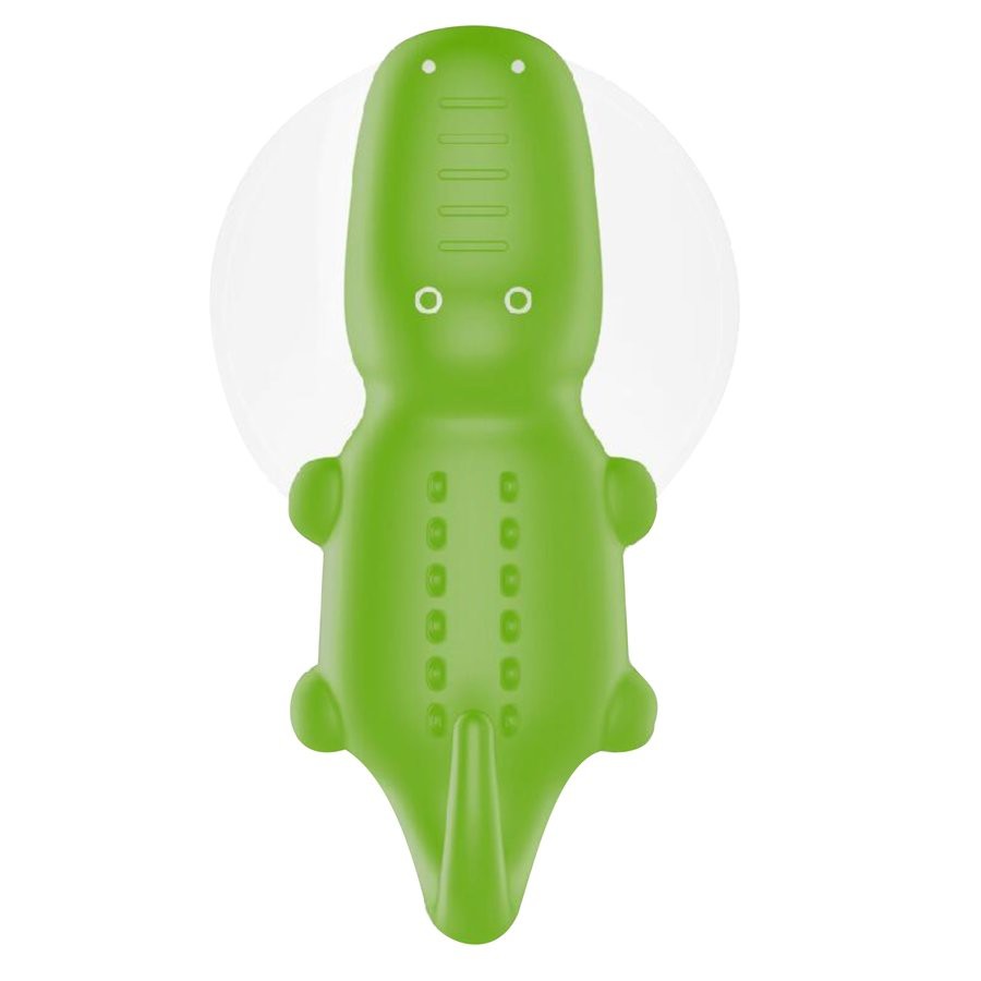 cuier de perete cu ventuză crocodil verde megamix