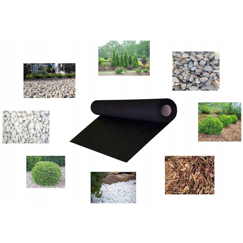 agrotextil nețesut 160cm 1mb 100g/m2 negru gros rezistent megamix.sk