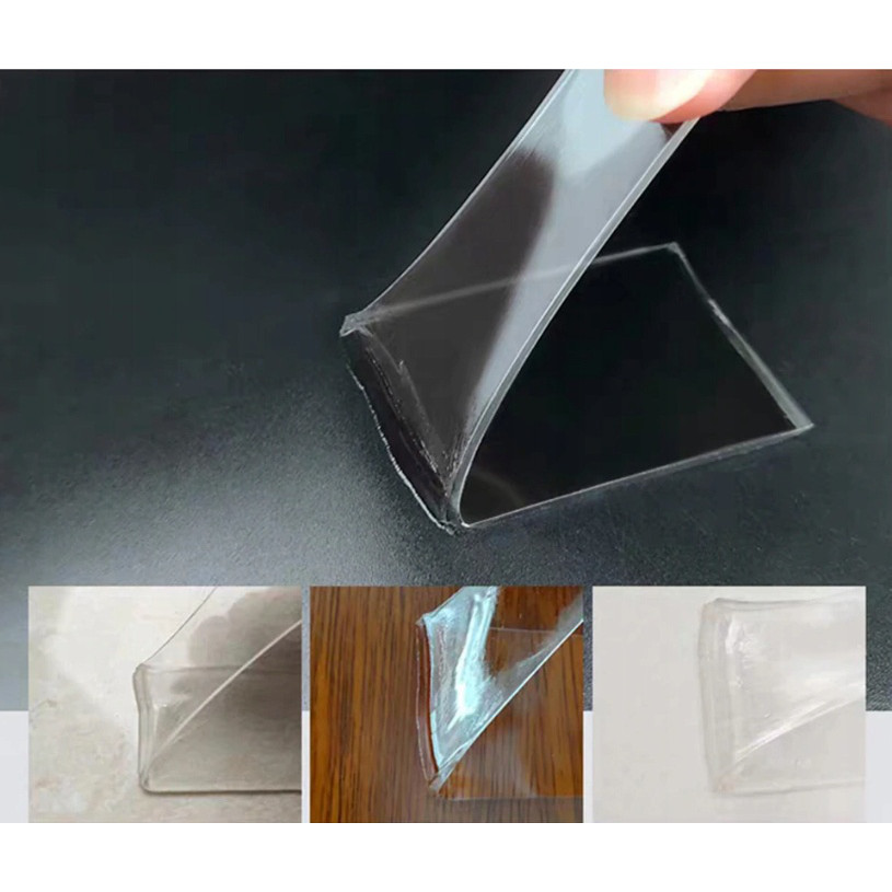 Bandă dublu adezivă antiderapantă 5m clară NANO reutilizabilă megamix.sk