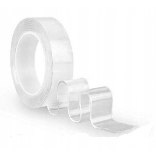 Bandă dublu adezivă antiderapantă 5m clară NANO reutilizabilă megamix.sk