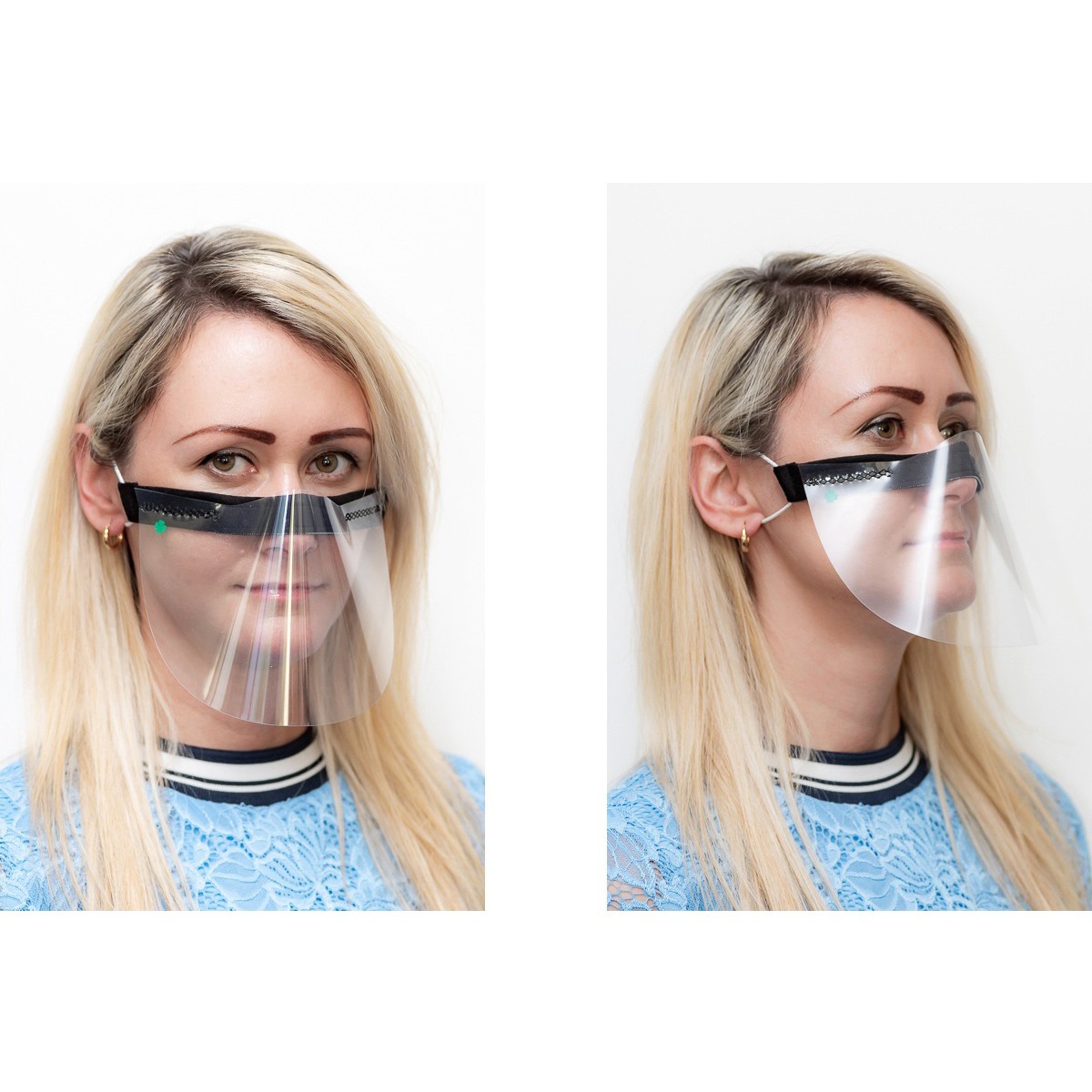 husă de protecție pentru față mască transparentă neagră nas gură 21x12cm universală megamix.sk