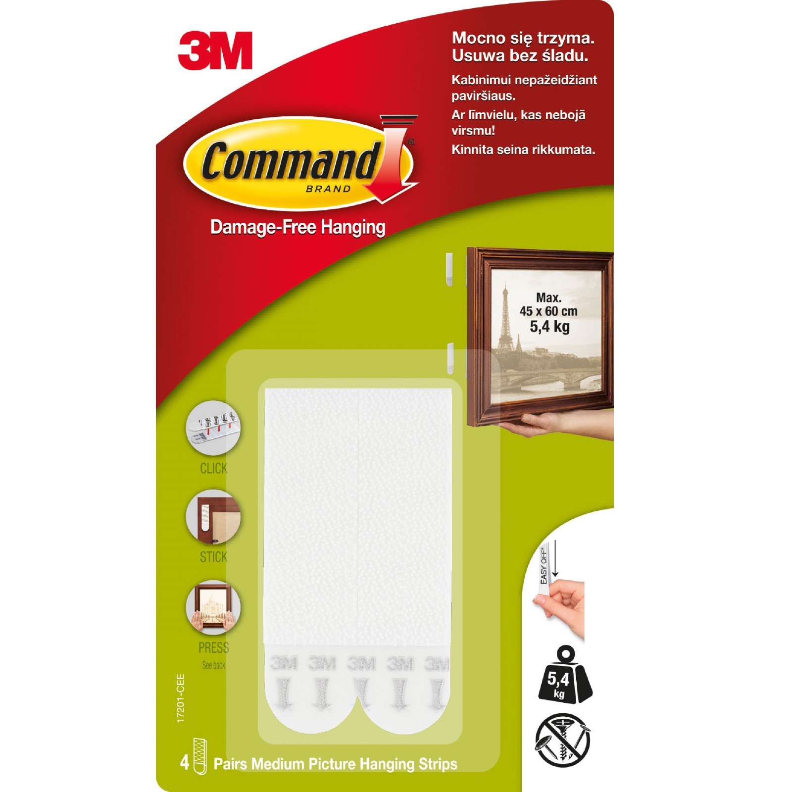 benzi pentru fixarea tabloului pe perete până la 5,4kg 50x19mm megamix.sk