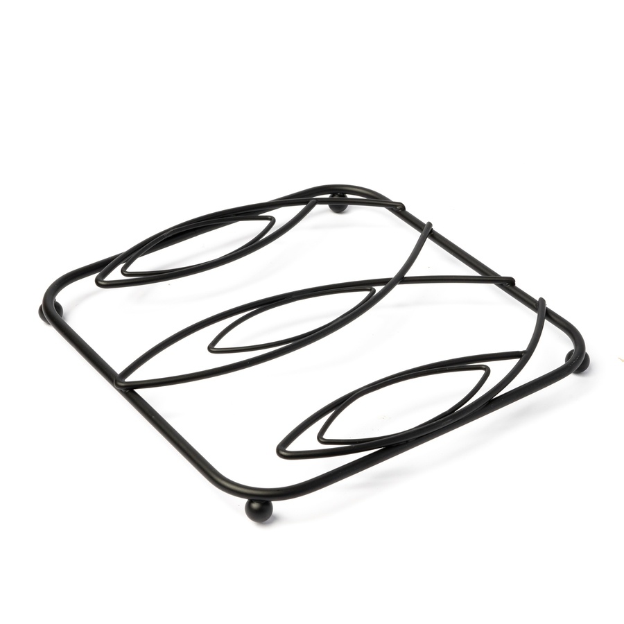 Suport pentru oală Leaf 17 cm negru