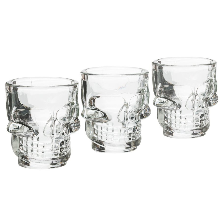 set de 3 pahare Craniu 45 ml megamix.sk