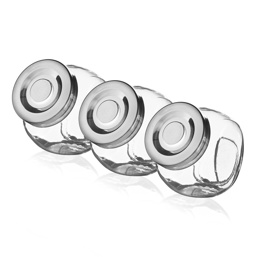 Set de trei recipiente din sticlă Tody 190 ml borcane megamix.sk