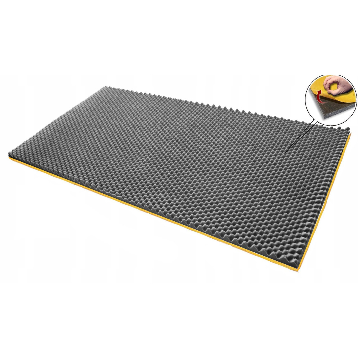 samolepiaca akustická zvukotesná pena VLNY 50mm 200x100cm nehorľavá megamix.sk