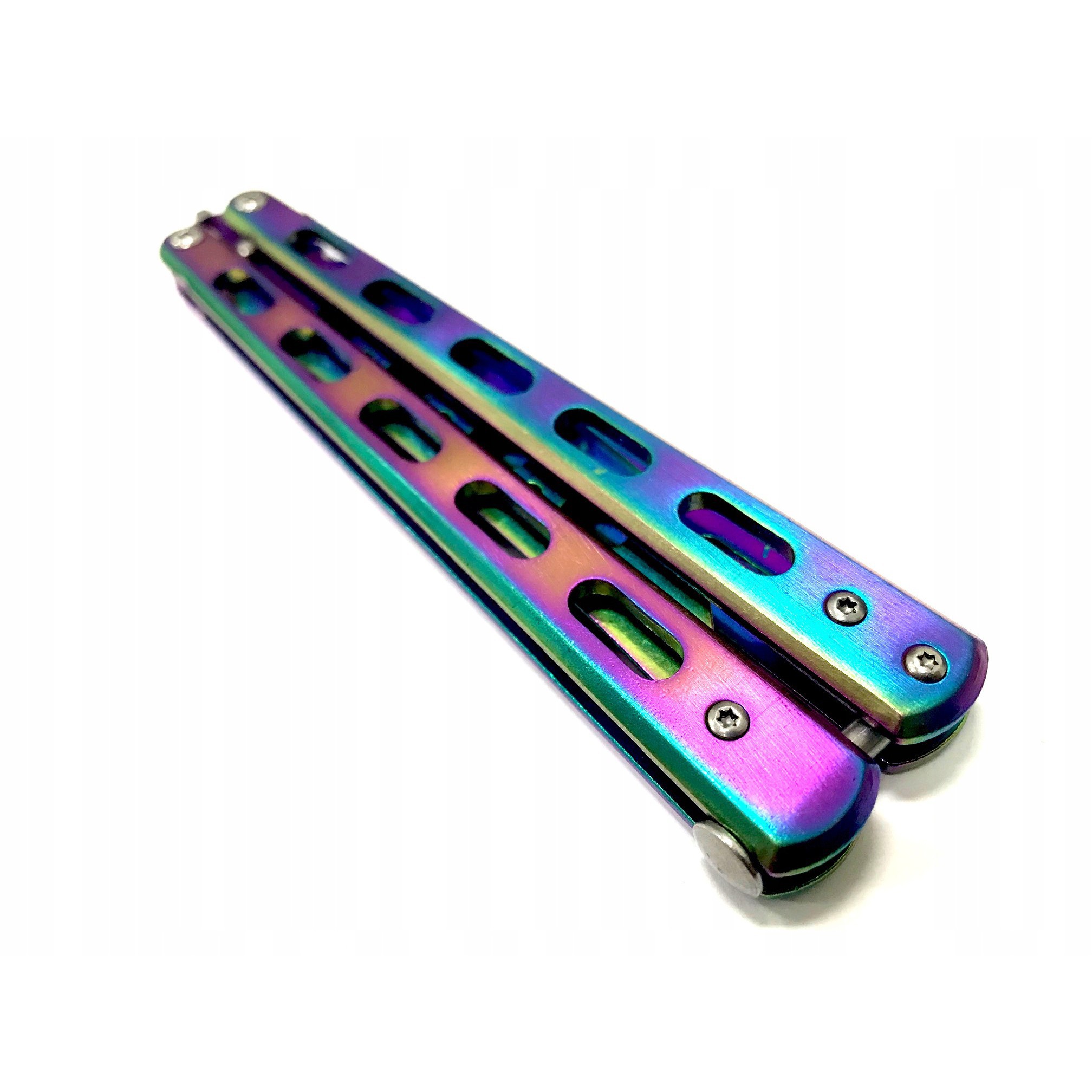 Cuțit pliant fluture butterfly din oțel 23,5x2cm colorat megamix.sk