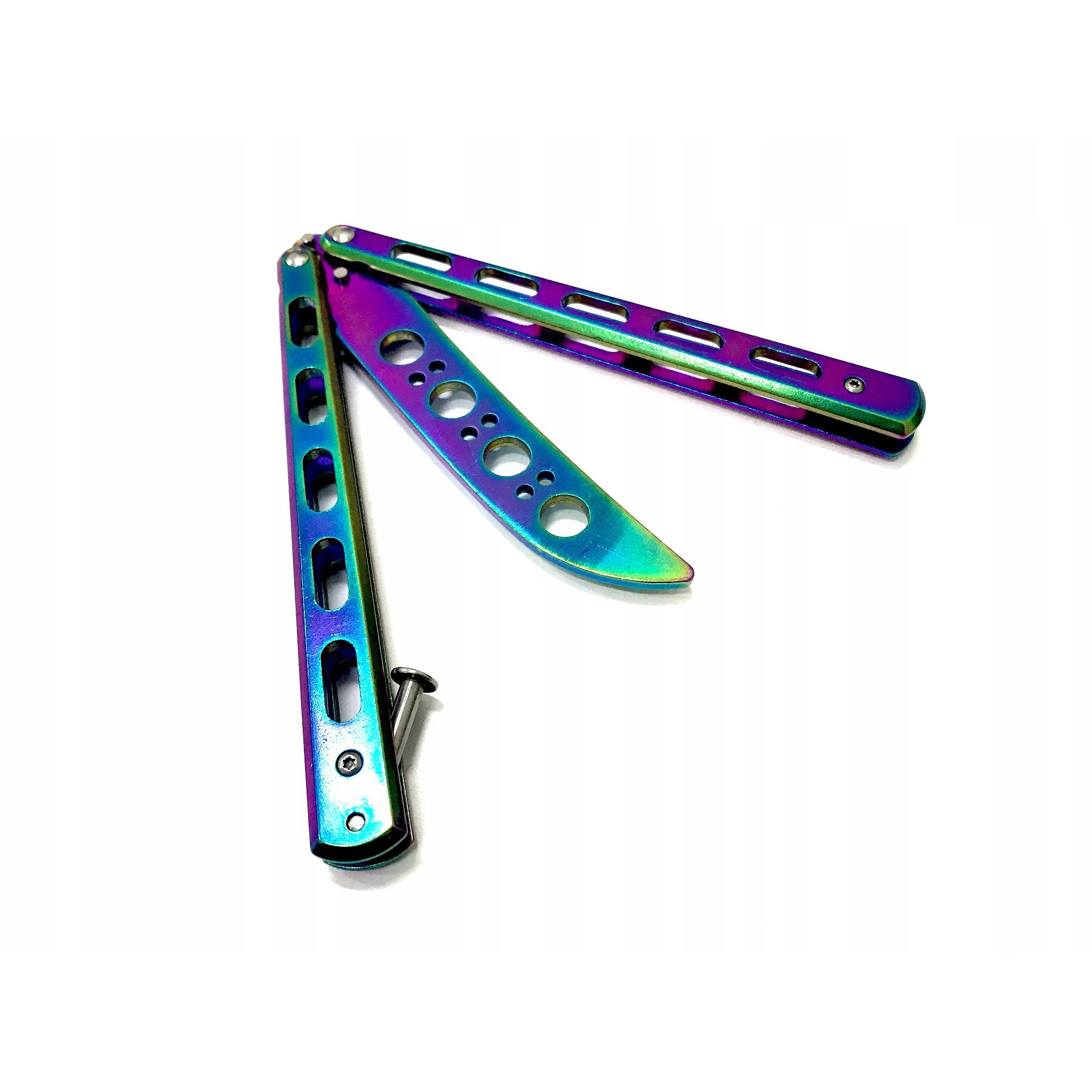 Cuțit pliant fluture butterfly din oțel 23,5x2cm colorat megamix.sk