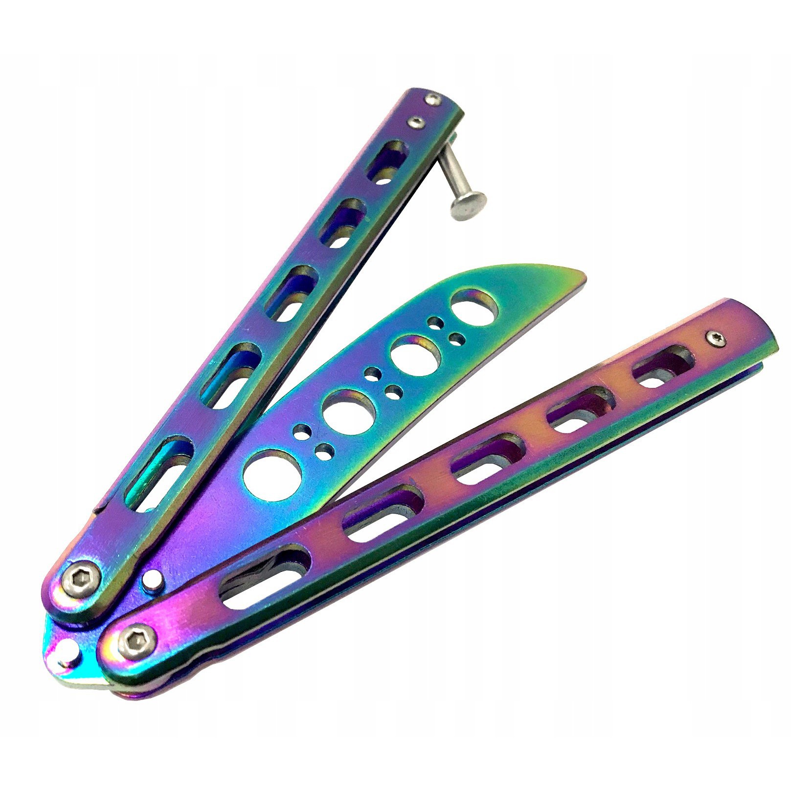 Cuțit pliant fluture butterfly din oțel 23,5x2cm colorat megamix.sk