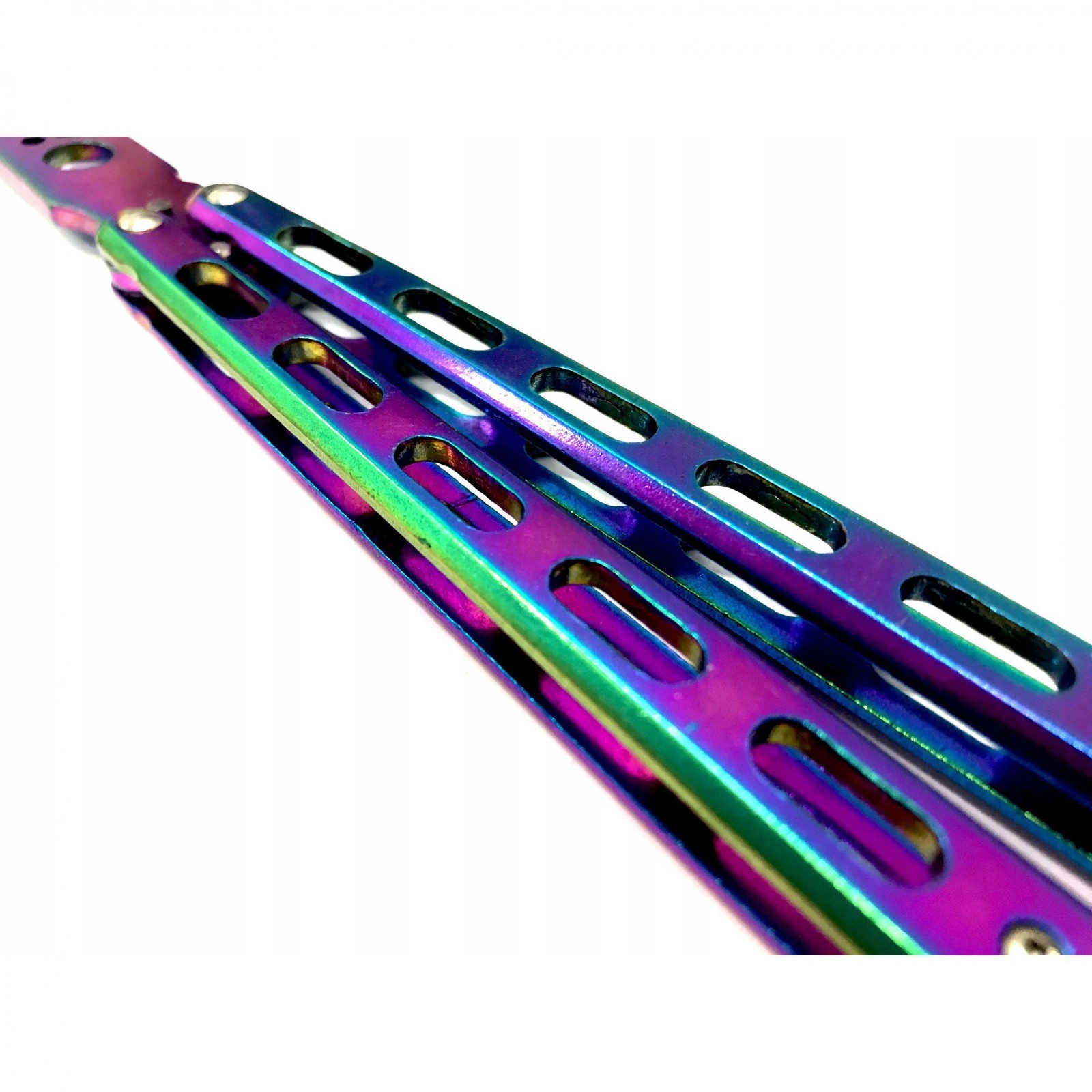 Cuțit pliant fluture butterfly din oțel 23,5x2cm colorat megamix.sk