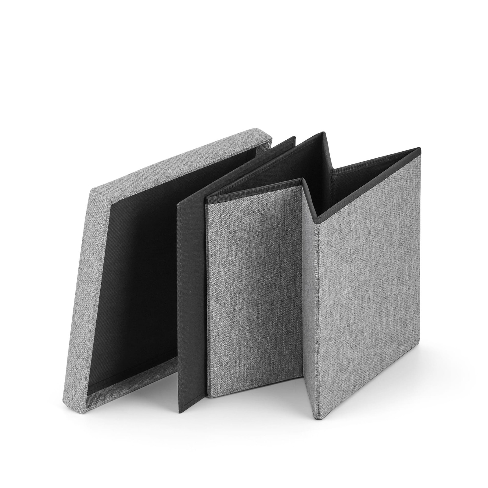 scaun pliant cu spațiu de depozitare L 36x38x38cm gri megamix.sk