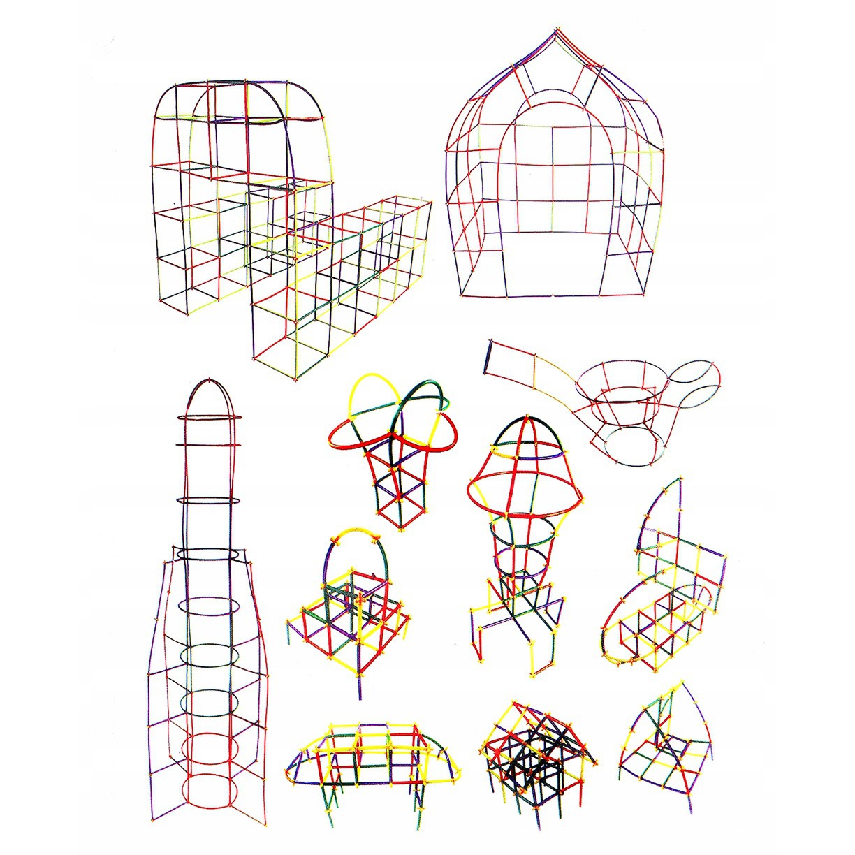 Seturi pentru copii paie conectori 408 buc megamix.sk