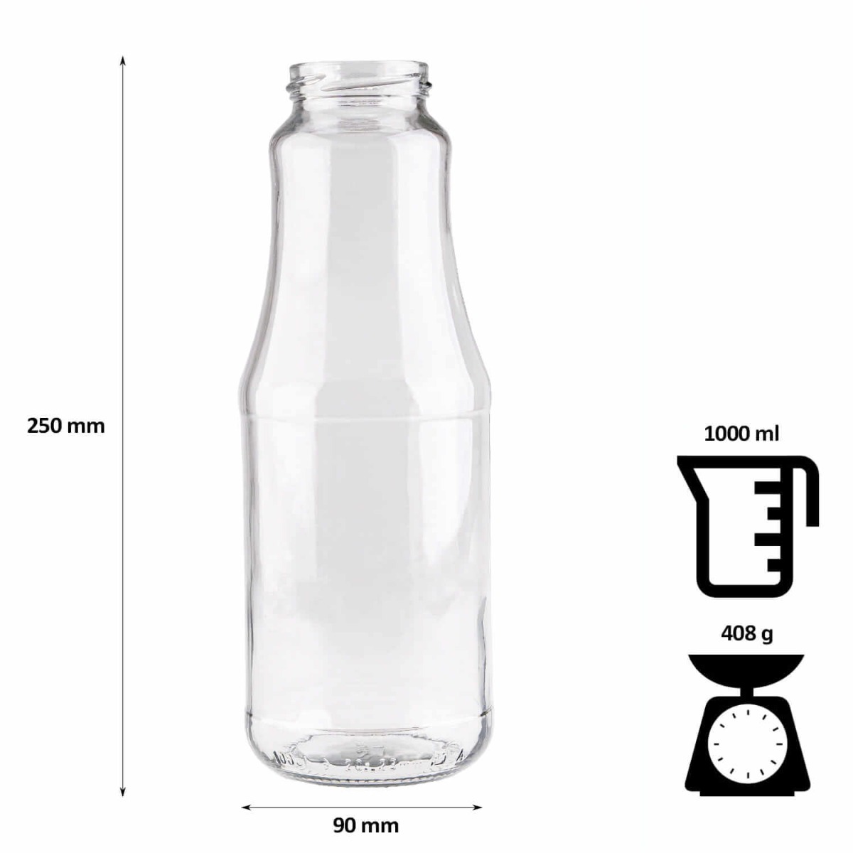 Sticlă de 1000ml 24cm SOK megamix.sk