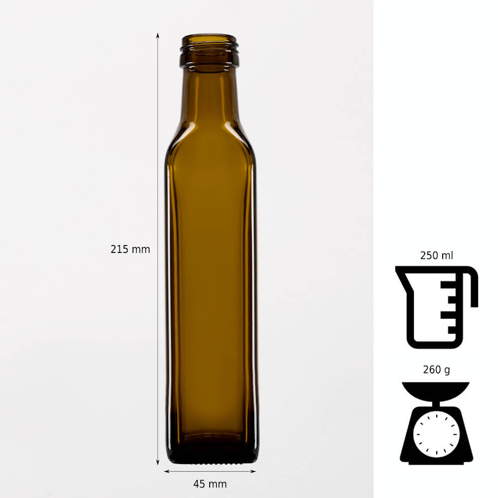 Sticlă de sticlă 250ml 21cm MARASCA olive megamix.sk